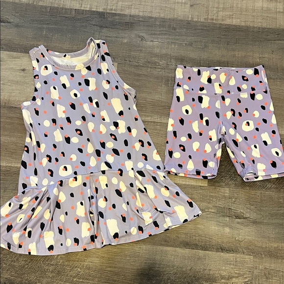 Hanna Andersson Other - Hanna Andersson drop waist dress with matching bike shorts